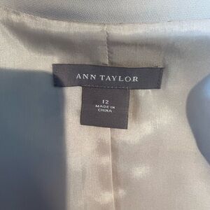 Ann Taylor cream suit.